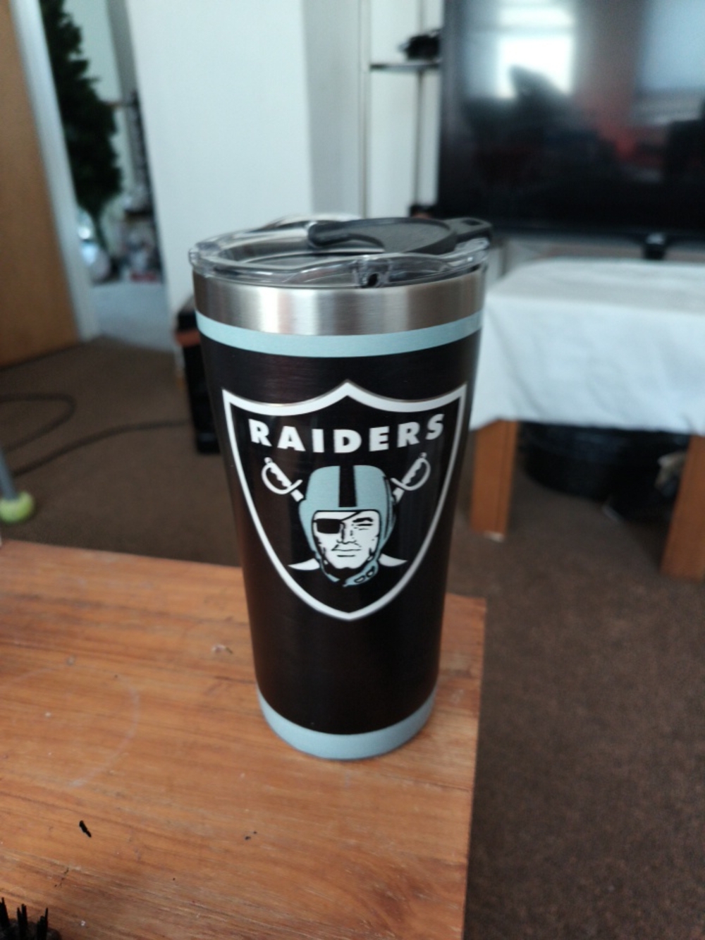 Raiders Stainless Steel Coffee Mug Holds 20 Ounce NFL